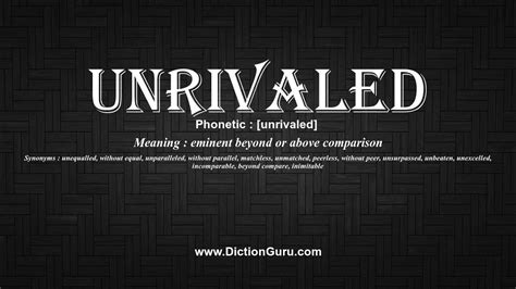 UNRIVALED Definition & Meaning .